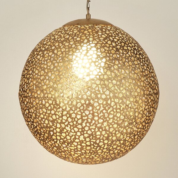 Holländer Lampă suspendată Utopistico, reglabil, Auriu / Alamă, Camera de zi / sufragerie, Metal, Design, glob