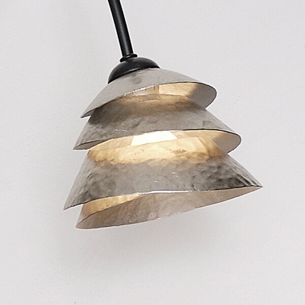 Holländer Lampă de podea Snail One pe argintiu-maro, Metalic, Camera de zi / sufragerie, Metal, Modern, Arc în picioare