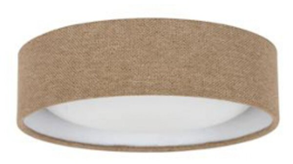Beacon Lighting Plafonieră Uno, bej, textil, Ø 25 cm, GX53, reglabil, Bej, Camera de zi / sufragerie, Țesătură / Textil