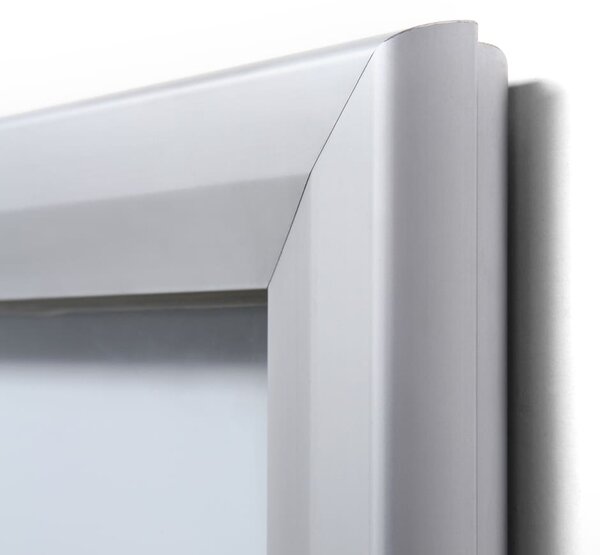 Vitrina de exterioare cu incuietoare pentru informatii 6 x A4 - spate din tabla, ignifuga, tip T, aluminiu