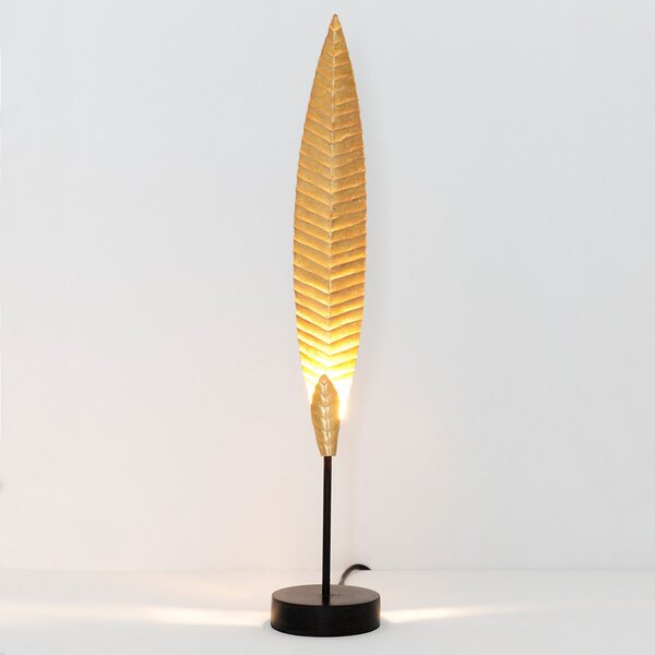 Holländer Lampă de masă Penna auriu înălțime 51 cm, Auriu / Alamă, Camera de zi / sufragerie, Metal, Modern