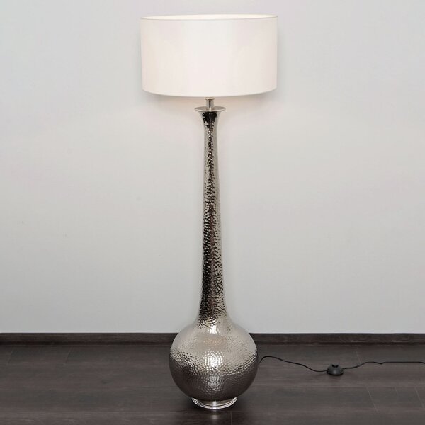 Holländer Lampă de podea Maestro, alb/argintiu, Metalic, Camera de zi / sufragerie, Metal, Modern