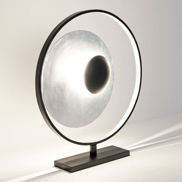 Holländer Lampă de masă Satellite pe argintiu-negru H=58cm, Metalic, Camera de zi / sufragerie, Metal, Modern
