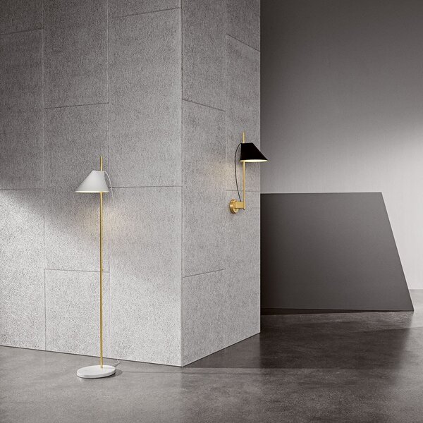 Lampadar Louis Poulsen, Yuh Brass, reglabil, Alb, Camera de zi, Metal, Design