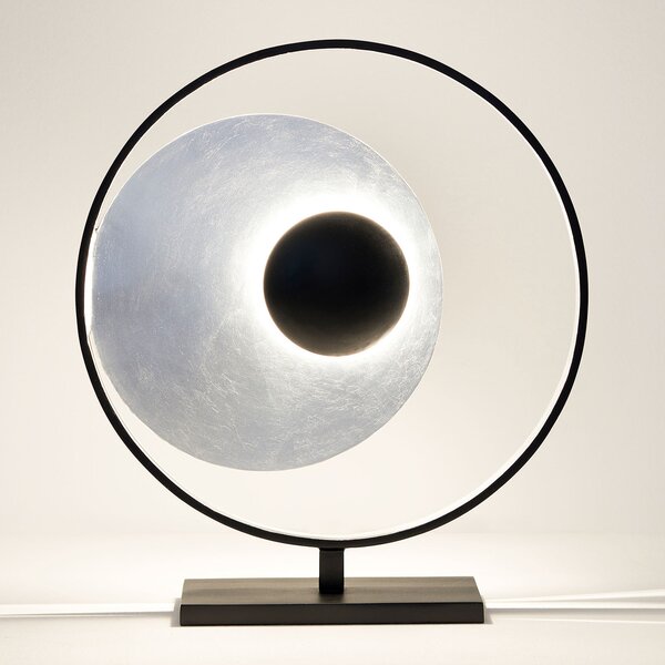 Holländer Lampă de masă Satellite pe argintiu-negru H=58cm, Metalic, Camera de zi / sufragerie, Metal, Modern