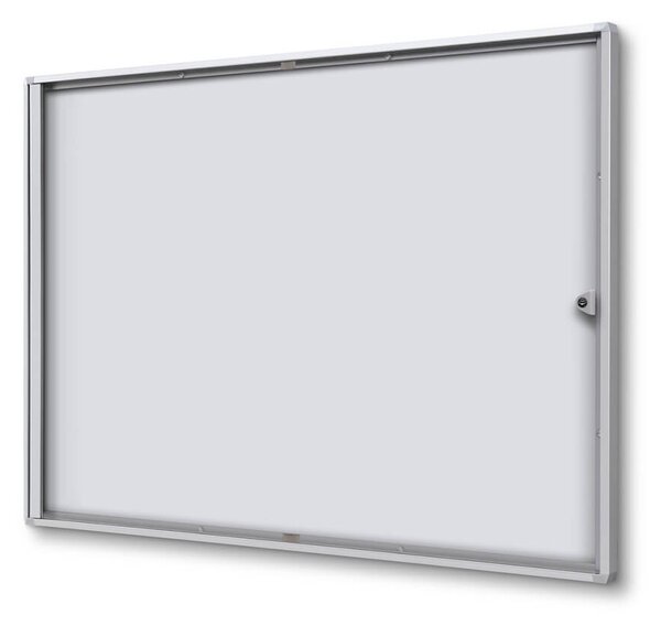 Vitrina informații interioare Economy 8 x A4 - spate din tablă, aluminiu