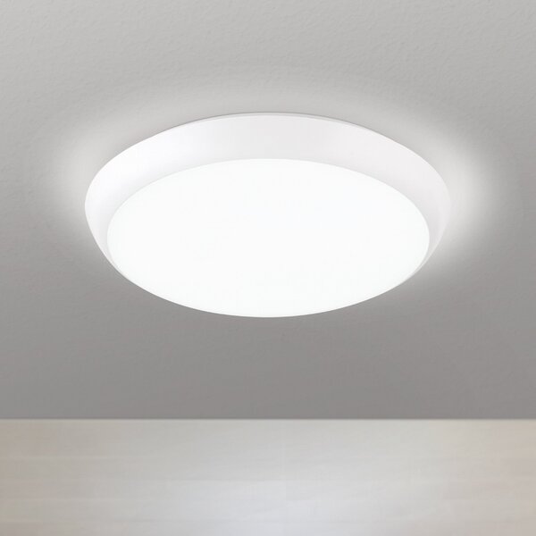 ORION Maggy plafonieră LED, Ø 25 cm, alb, CCT, IP65, inele decorative, Alb, Baie, Plastic