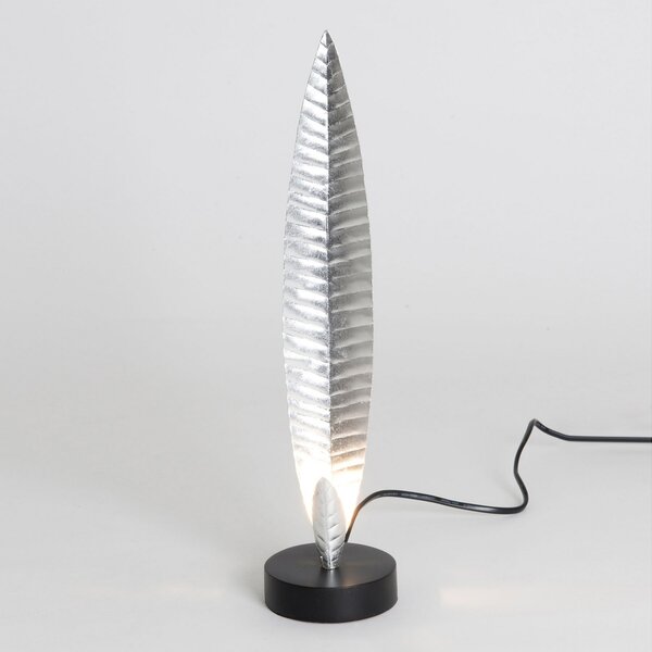 Holländer Lampă de masă Penna silver înălțime 38 cm, Metalic, Camera de zi / sufragerie, Metal, Design