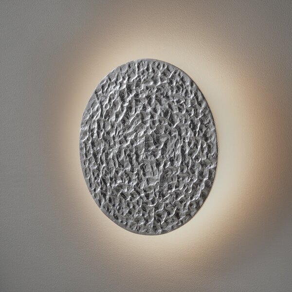Holländer Aplică cu LED Meteor, Ø 27 cm, argintiu, Metalic, Camera de zi / sufragerie, Metal, Design