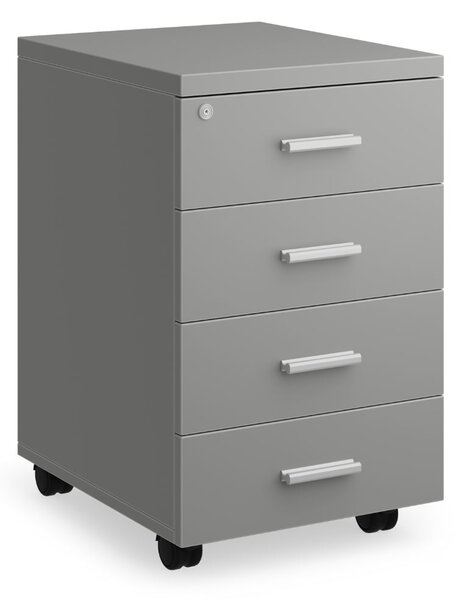 Container SimpleOffice 40 x 48 cm - 4 sertare, gri