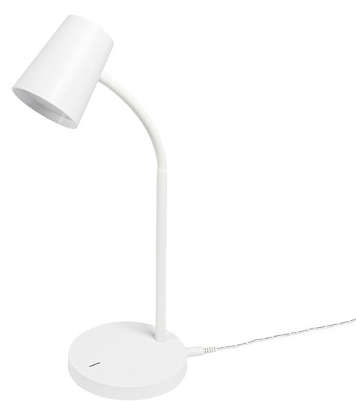 Lampă de masă Lindby, Ailina, reglabil, Alb, Studiu / Birou, Plastic, Modern