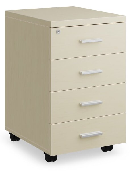 Container SimpleOffice 40 x 48 cm - 4 sertare, mesteacan