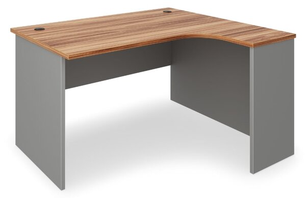 Birou de coltar SimpleOffice 140 x 120 cm, dreapta, nuc / gri