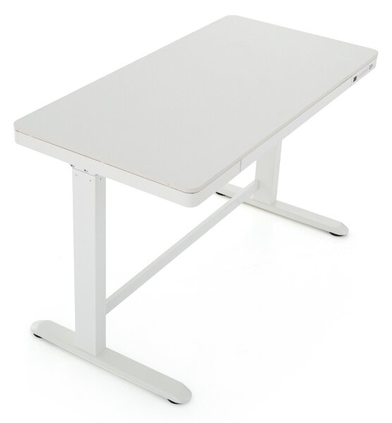 Birou OfficeTech 2 reglabil pe inaltime, 120 x 60 cm, alb