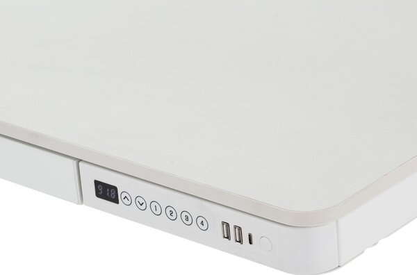 Birou OfficeTech 2 reglabil pe inaltime, 120 x 60 cm, alb