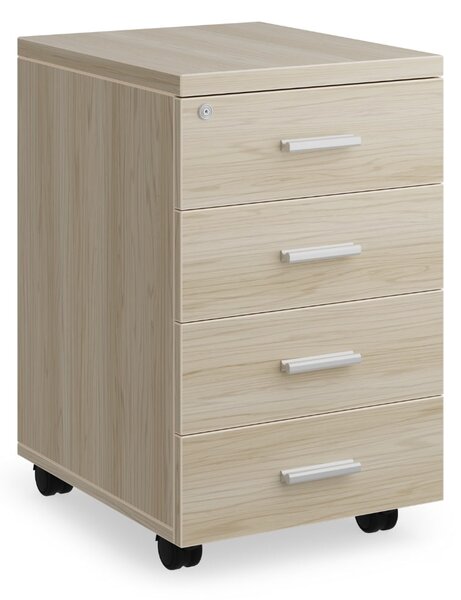 Container SimpleOffice 40 x 48 cm - 4 sertare, stejar deschis