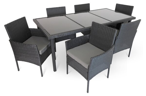 Set de gradina Solano - 6 locuri, negru