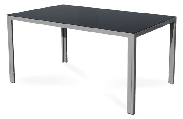 Set de gradina Lucio 2, dreptunghi - 6 locuri, negru/gri