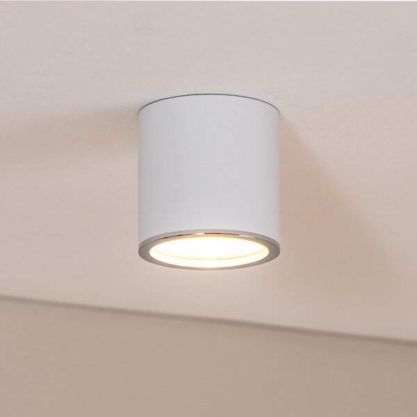 BEGA Spot de suprafață Bega LED Studio Line, aluminiu/aluminiu, Ø 9 cm, aluminiu, reglabil, Alb, Hol, Aluminiu, Modern