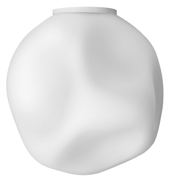 Foscarini plafonieră Hoba Media, Ø 25 cm, alb, sticlă, reglabil, Alb, Camera de zi / sufragerie, Sticlă, Design