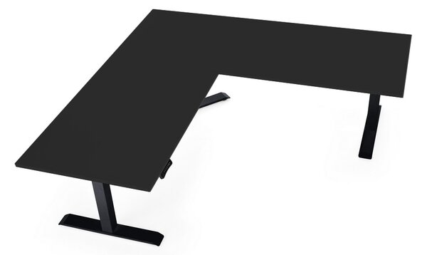 Masa inaltime reglabila OfficeTech Angle, 180 x 200 cm, bază neagră, negru