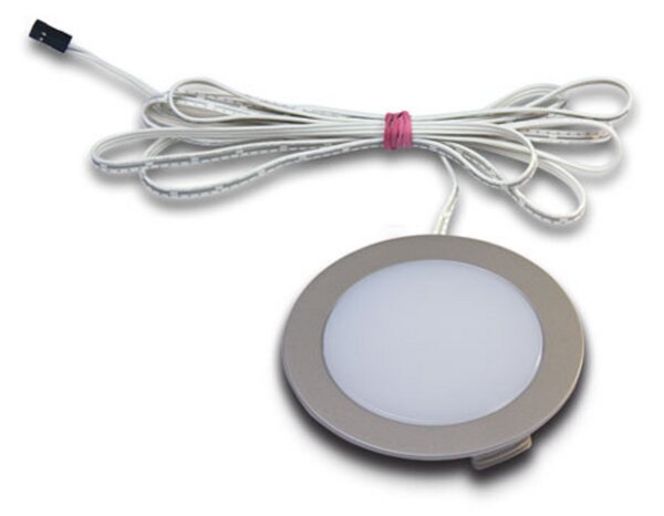 Hera Lampă LED încastrată rotundă Dynamic FR 68-LED, reglabil, Gri, Camera de zi / sufragerie, Plastic, Modern, Corpuri de iluminat încastrate rotunde