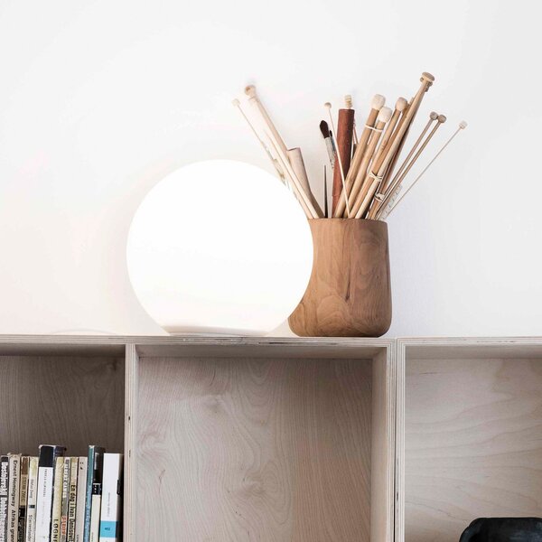 Lampă de masă Artemide, Dioscuri, reglabil, Alb, Camera de zi, Sticlă, Design