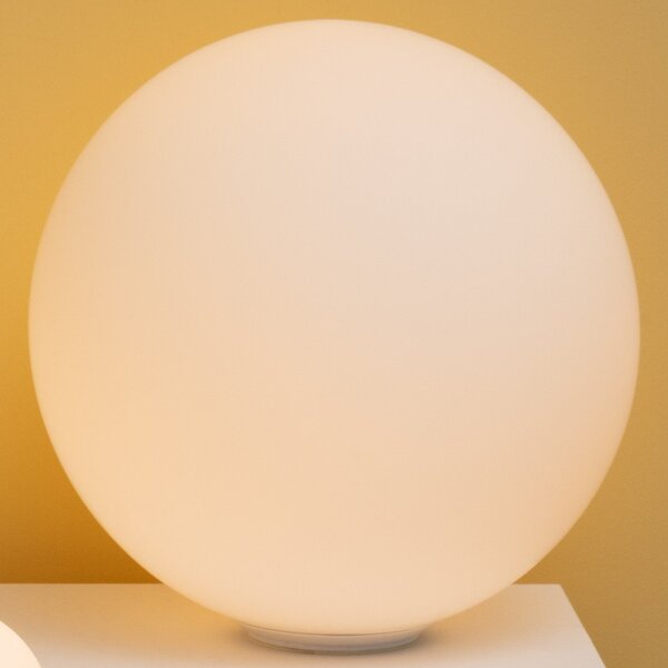 Lampă de masă Artemide, Dioscuri, reglabil, Alb, Camera de zi, Sticlă, Design