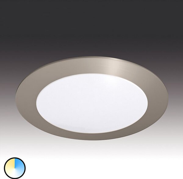 Hera Lampă LED încastrată rotundă Dynamic FR 68-LED, reglabil, Gri, Camera de zi / sufragerie, Plastic, Modern, Corpuri de iluminat încastrate rotunde