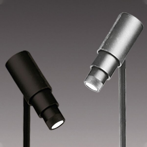 Hera Spot cu LED zoom, aluminiu anodizat, 3.000 K, 1 W 350 mA, Metalic, Camera de zi / sufragerie, Metal, Modern