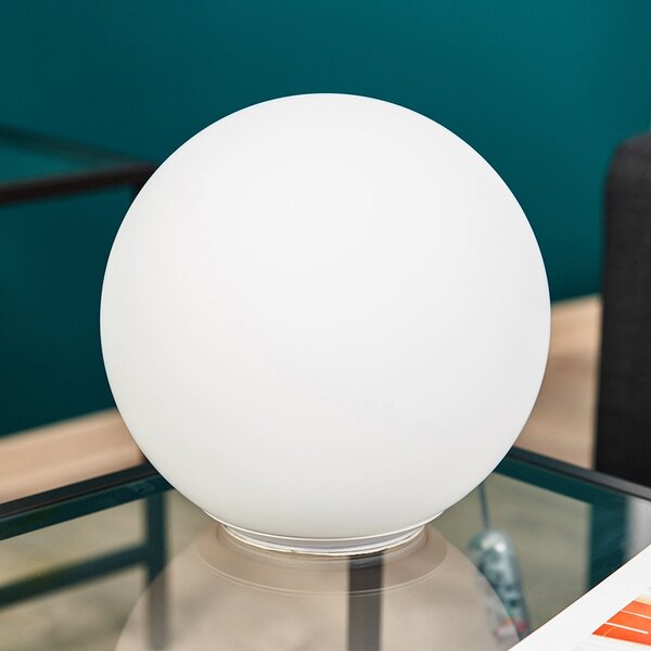 Lampă de masă Artemide, Dioscuri, reglabil, Alb, Camera de zi, Sticlă, Design
