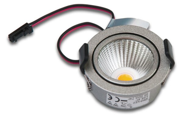 Hera Lampă LED încastrată SR 45-LED pivotantă, reglabil, Metalic, Camera de zi / sufragerie, Metal, Modern