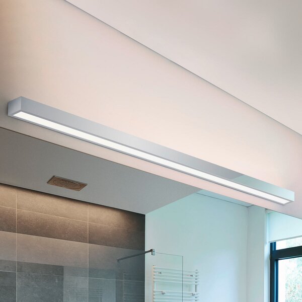 Helestra Theia lampă LED oglindă, cromată 120cm, Metalic, Baie, Metal, Modern