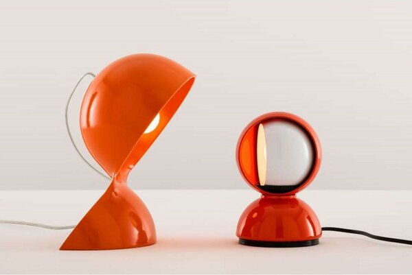 Lampă de masă Artemide, Portocaliu, Camera de zi, Plastic