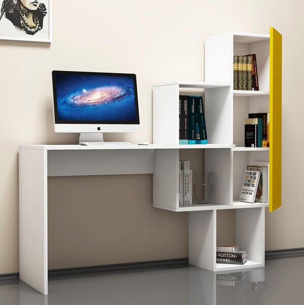 Masă PC Acai (Alb + Galben). 1088274