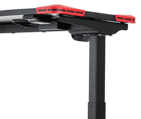 Masa OfficeTech Game cu inaltime reglabila, 120 x 60 cm, neagra