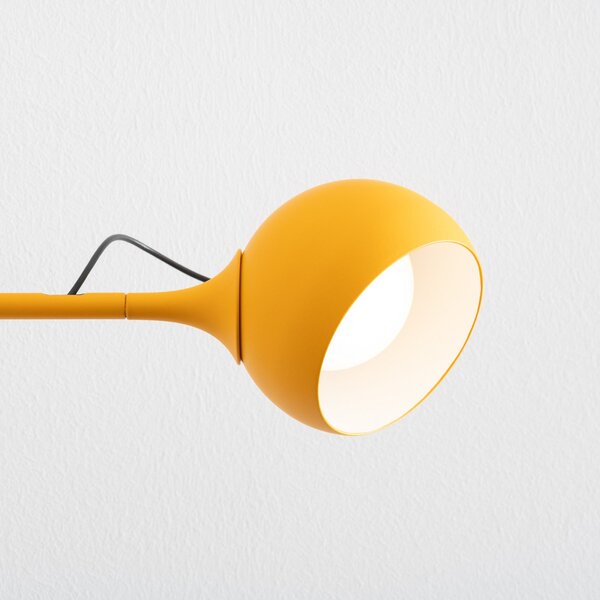 Lampă de perete Artemide, Ixa, reglabil, Galben, Camera de zi, Metal, Design
