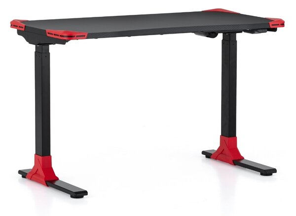Masa OfficeTech Game cu inaltime reglabila, 120 x 60 cm, neagra