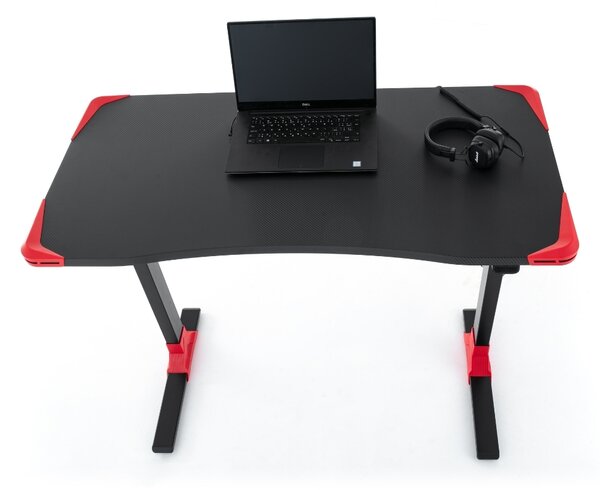 Masa OfficeTech Game cu inaltime reglabila, 120 x 60 cm, neagra