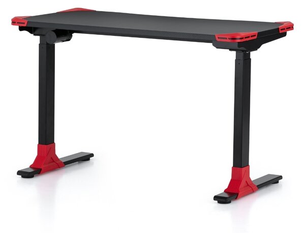 Masa OfficeTech Game cu inaltime reglabila, 120 x 60 cm, neagra