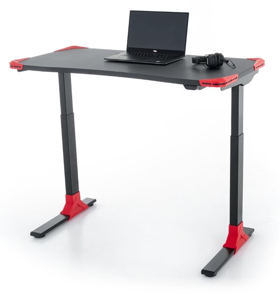 Masa OfficeTech Game cu inaltime reglabila, 120 x 60 cm, neagra