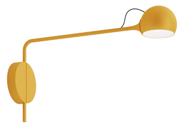 Lampă de perete Artemide, Ixa, reglabil, Galben, Camera de zi, Metal, Design