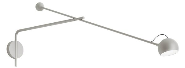Lampă de perete Artemide, Ixa, reglabil, Gri, Camera de zi, Metal, Design