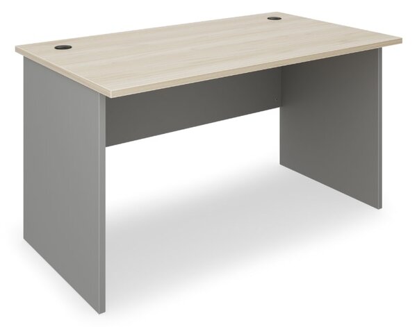 Masa SimpleOffice 140 x 80 cm, stejar deschis / gri