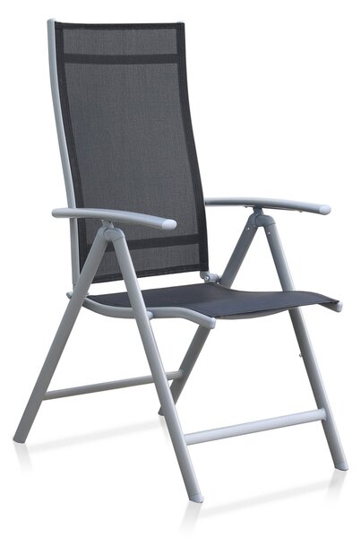 Scaun de gradina Conrado 1 + 1 GRATUIT, negru / gri