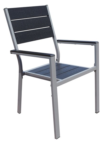 Scaun de gradina Fargo, negru/gri