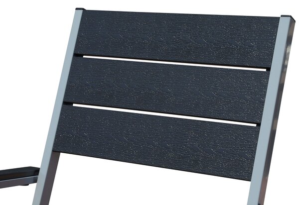 Scaun de gradina Fargo, negru/gri