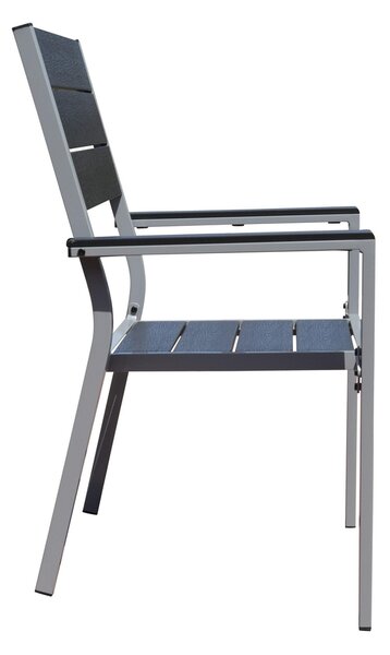 Scaun de gradina Fargo, negru/gri