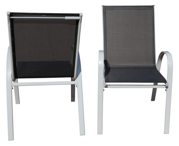 Scaun de gradina Romero, negru/gri