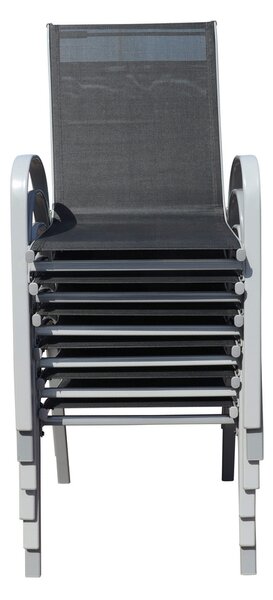Scaun de gradina Romero, negru/gri
